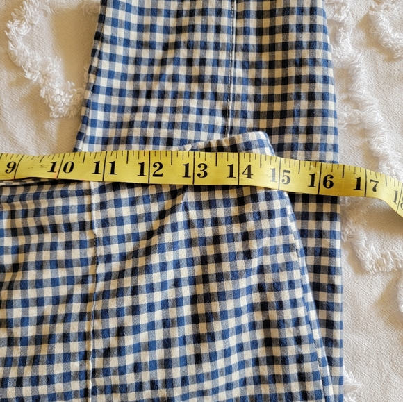 Veronica Beard High-Rise Gingham Navy Zipper Pants size 8 - Picture 6 of 9